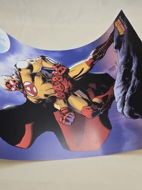 Deadpool Yellow & Red Comic Art Poster